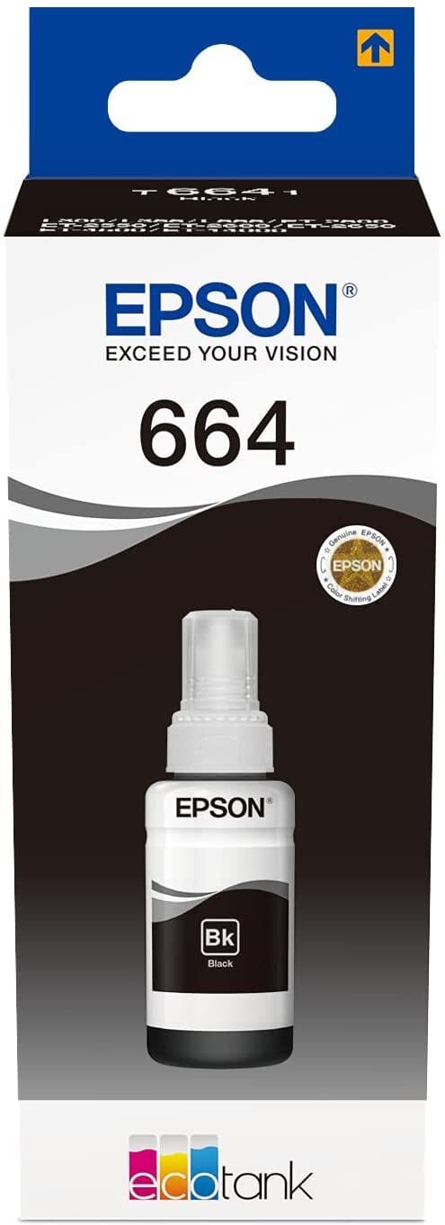 زجاجة حبر Epson أصلية Epson 664 BK (T6641) أسود (C13T66414A) — صورة 4