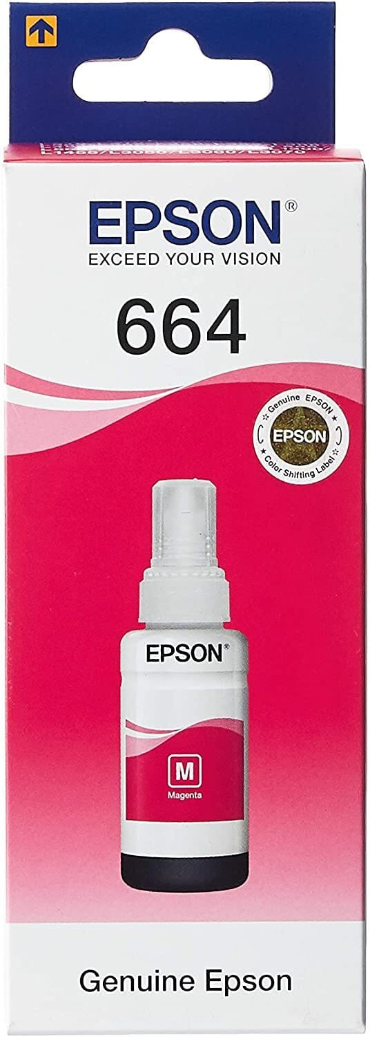 Epson 664 M (T6643) Magenta - Bouteille d'encre Epson d'origine (C13T66434A)