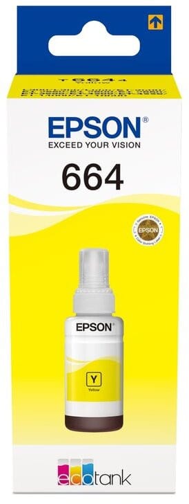 Epson 664 Y (T6644) Jaune - Bouteille d'encre Epson d'origine (C13T66444A)