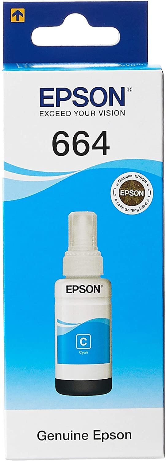 Epson 664 C (T6642) Cyan - Original Epson Ink Bottle (C13T66424A)