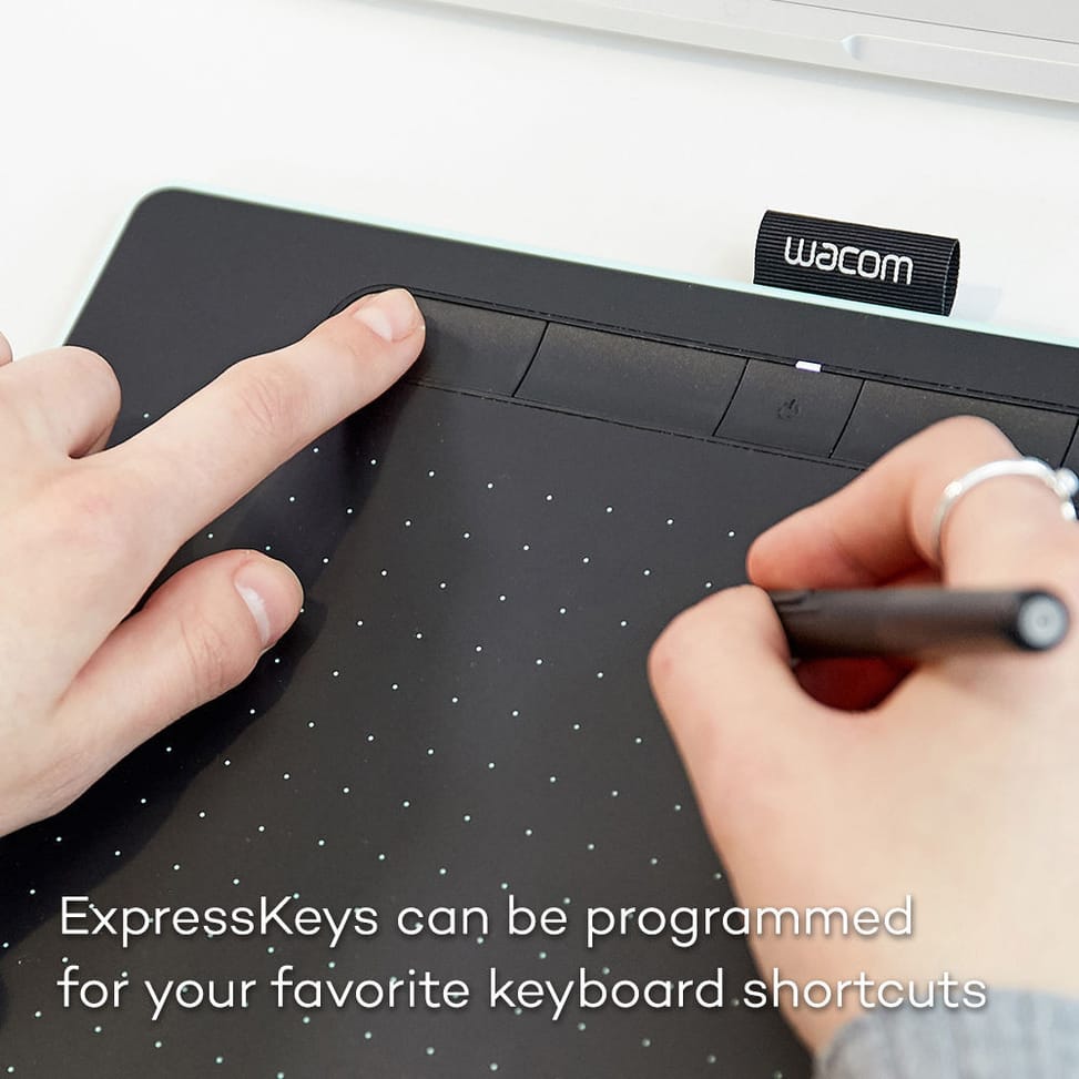 Tablette graphique Wacom Intuos Petite - USB & Bluetooth - Couleur pistache (CTL-4100WLE-S)