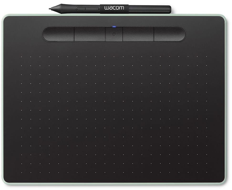 Tablette graphique Wacom Intuos Petite - USB & Bluetooth - Couleur pistache (CTL-4100WLE-S)