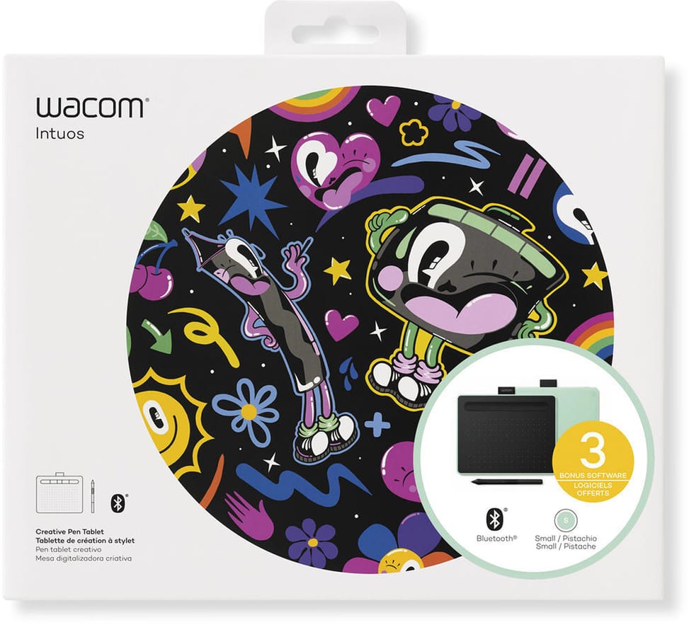 Tablette graphique Wacom Intuos Petite - USB & Bluetooth - Couleur pistache (CTL-4100WLE-S)