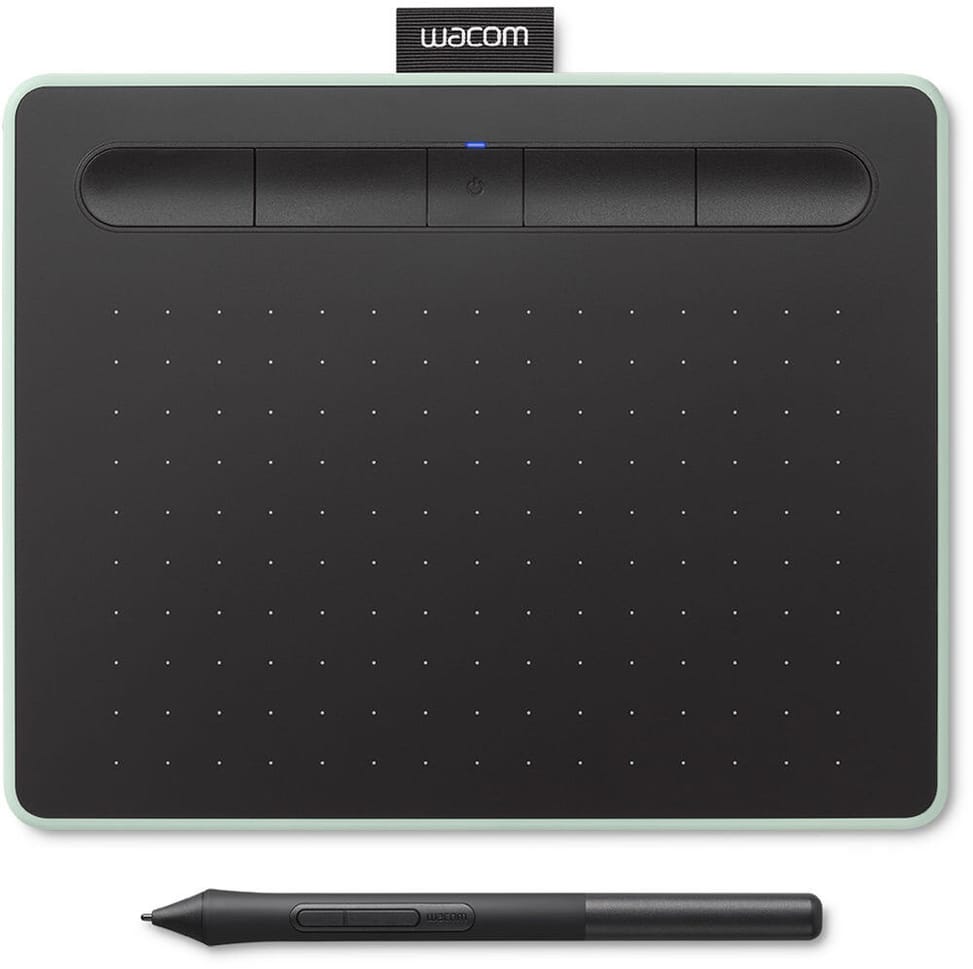 Tablette graphique Wacom Intuos Petite - USB & Bluetooth - Couleur pistache (CTL-4100WLE-S)