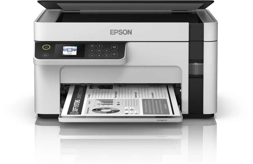 طابعة متعددة الوظائف أحادية اللون بخزانات حبر قابلة للتعبئة Epson EcoTank M2120 (C11CJ18403) — صورة 2