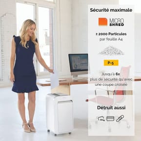 Destructeur Fellowes Powershred® LX221 — Sécurité P-5 · 30 L · 20 feuilles/passage — image 8