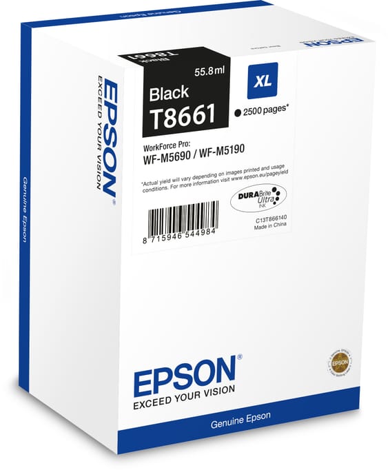 Epson T8661 Noir XL - Cartouche d'encre DURABrite™ Ultra (C13T866140)