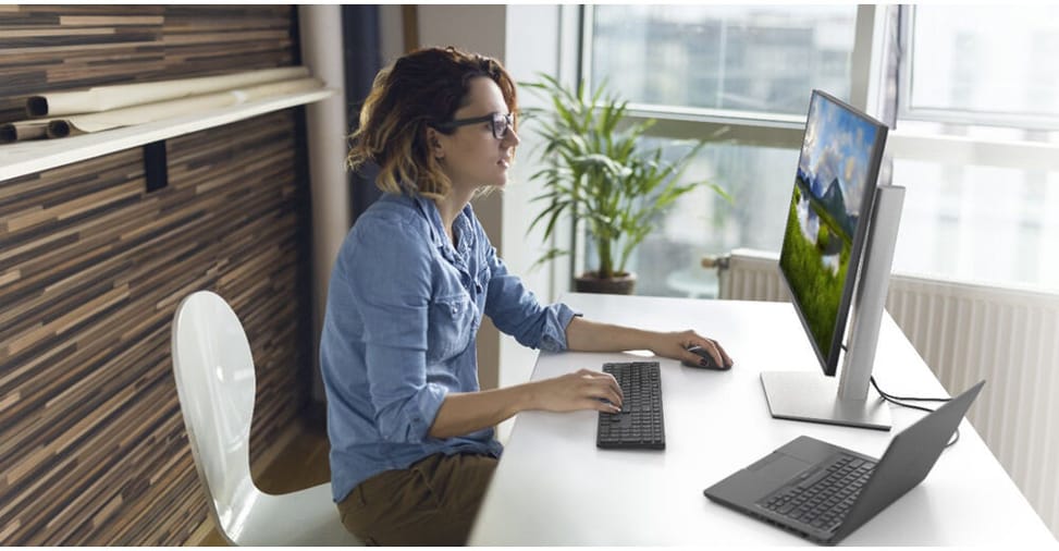 طقم لوحة مفاتيح وفأرة لاسلكي احترافي Dell KM5221W - AZERTY (KM5221W) — صورة 10