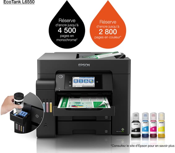 Epson EcoTank L6550 Imprimante multifonction à réservoirs rechargeables (C11CJ30403)