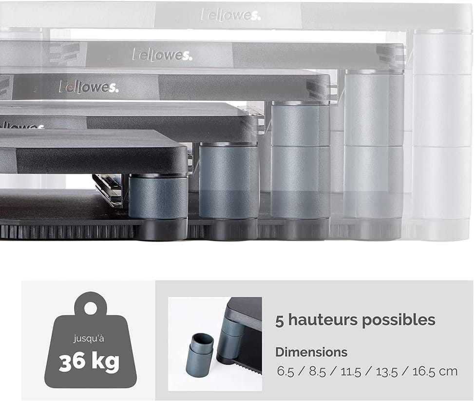 Support Fellowes pour moniteur Premium Graphite (9169401)