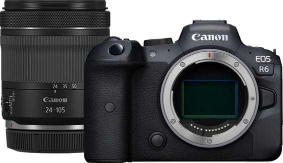 Appareil photo hybride Canon EOS R6 + objectif RF 24-105mm F4-7.1 IS STM (4082C023AA)