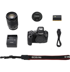 Appareil photo hybride Canon EOS R6 + objectif RF 24-105mm F4-7.1 IS STM (4082C023AA)