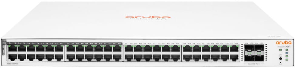 جهاز Switch Aruba Instant On 1830 48G 24p فئة 4 PoE 4SFP 370 W (JL815A) — صورة 1
