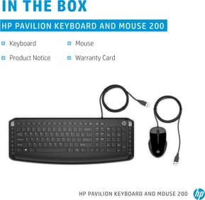 Clavier et souris filaires HP 200 AZERTY (9DF28AA) — image 4