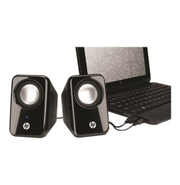 Hauts-parleurs HP Multimedia - stéréo 2.0 - 2 Watts - Jack 3,5 mm et USB