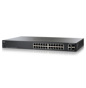 Switch administrable Cisco Small Business SG 200-26P - 24 ports 10/100/1000 Mbps PoE + 2 ports Gigabit/SFP