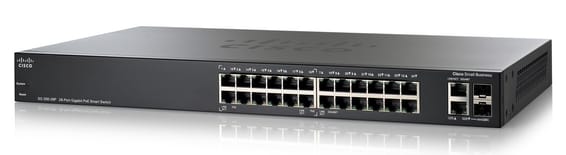 Switch administrable Cisco Small Business SG 200-26P - 24 ports 10/100/1000 Mbps PoE + 2 ports Gigabit/SFP