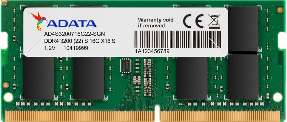 Barrette mémoire ADATA DDR4-3200 SO-DIMM 8GB - PC Portable (AD4S32008G22-RGN)