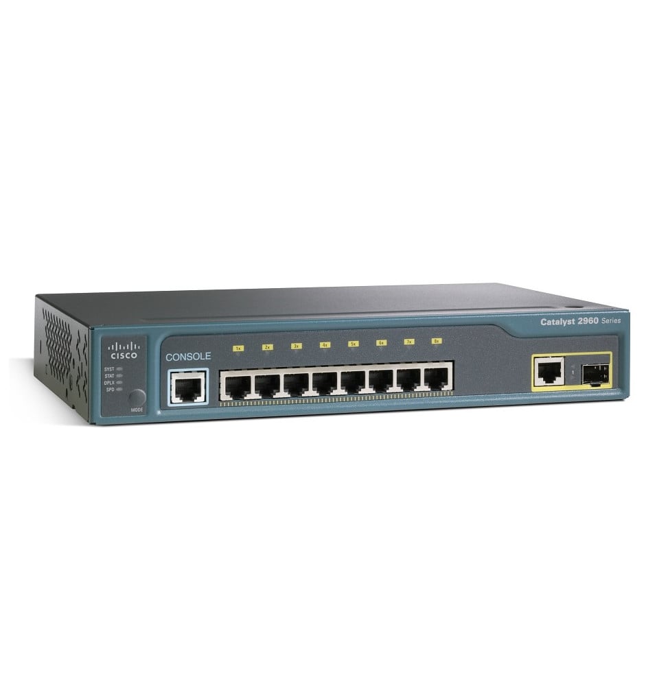 Switch administrable Cisco Catalyst 2960 - 8 ports 10/100 + 1 GigaBit/SFP + LAN Lite Image