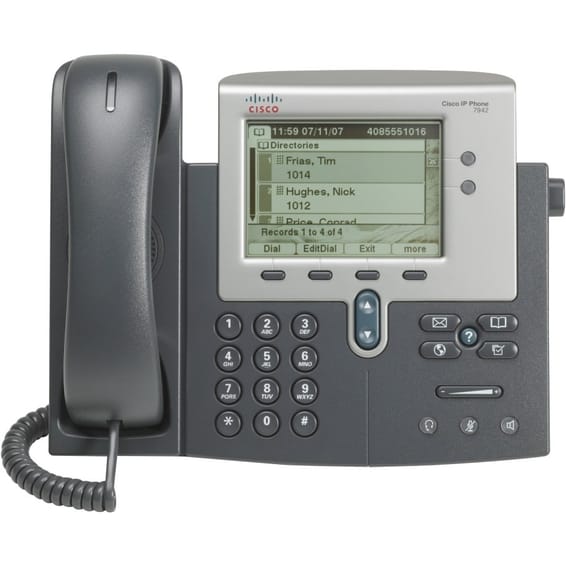 Téléphone VoIP Cisco Unified 7942G avec Écran monochrome 5" - PoE