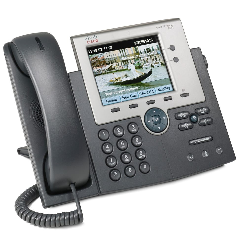 Téléphone VoIP Cisco Unified 7945G avec Écran TFT 5" - PoE 2 lignes — image 1