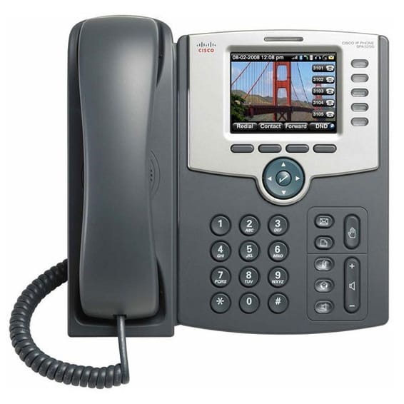 Téléphone VoIP Cisco Small Business PRO SPA525G2 avec Écran LCD couleur - PoE 5 lignes, Bluetooth et Wi-Fi