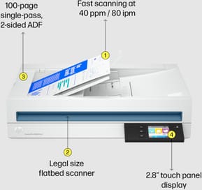 Scanner HP ScanJet Pro N4600 fnw1 (20G07A) — image 4