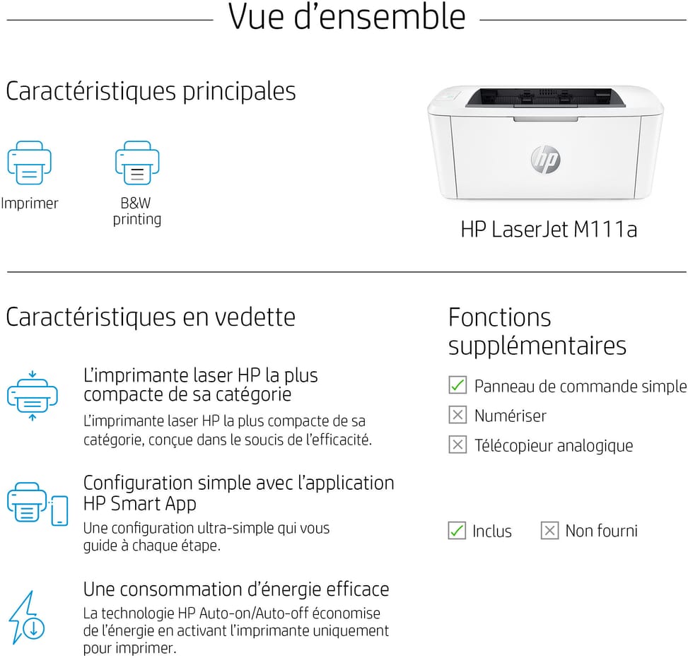 طابعة ليزر أحادية اللون HP LaserJet M111a (7MD67A) — صورة 4