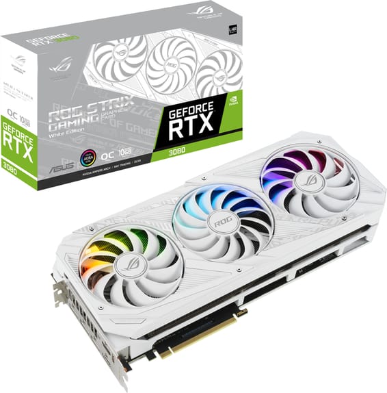 Carte graphique RTX 3080 ROG-STRIX-O10G-BLANC-V2 (90YV0FAA-M0NM00)