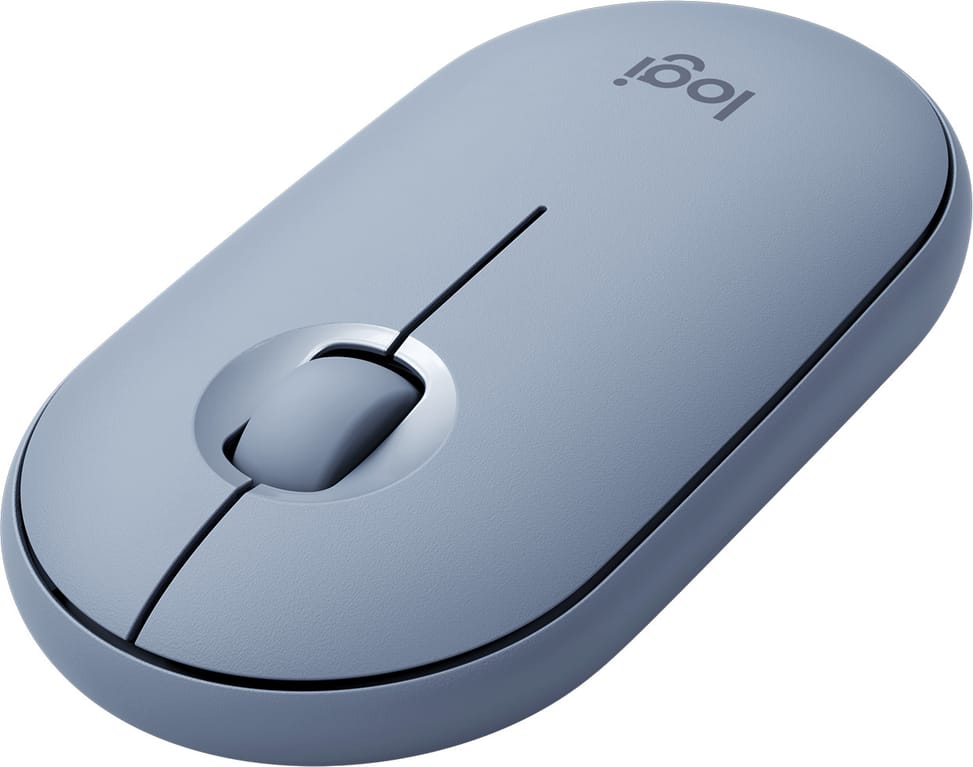 فأرة لاسلكية Bluetooth Logitech Pebble M350 أزرق رمادي (910-005719) — صورة 2