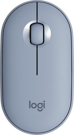 Souris sans fil Bluetooth Logitech Pebble M350 Bleu gris (910-005719)