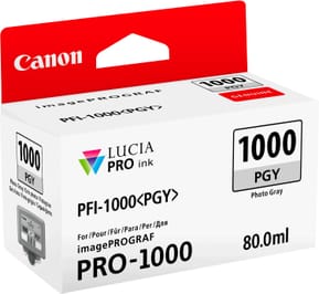 Canon PFI-1000PGY Gris Photo - Cartouche d'encre Canon d'origine (0553C001AA) — image 3