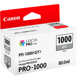 Canon PFI-1000 GY Gris Photo - Cartouche d'encre Canon d'origine (0552C001AA)