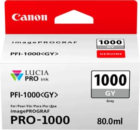 Canon PFI-1000 GY Gris - Cartouche d'encre Canon d'origine (0552C001AA)