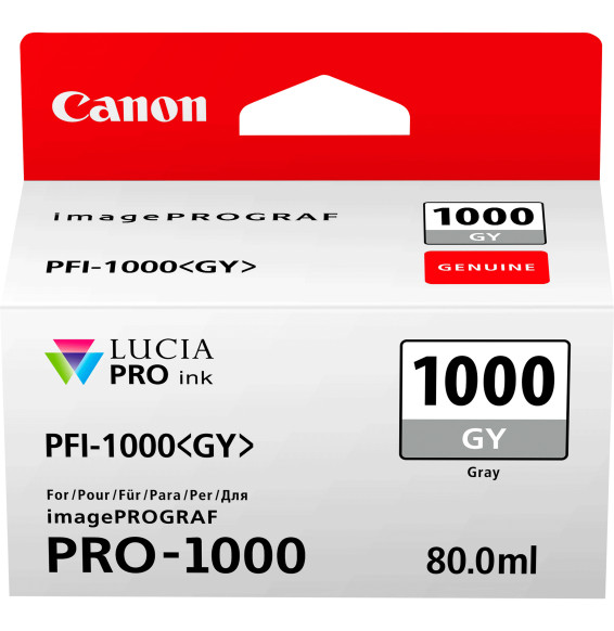 Canon PFI-1000 GY Gris - Cartouche d'encre Canon d'origine (0552C001AA)