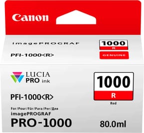 Canon PFI-1000R Rouge - Cartouche d'encre Canon d'origine (0554C001AA)