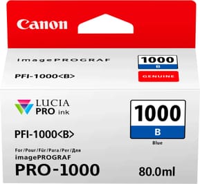 Canon PFI-1000B Bleu - Cartouche d'encre Canon d'origine (0555C001AA)