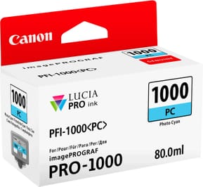 Canon PFI-1000PC Cyan photo - Cartouche d'encre Canon d'origine (0550C001AA) — image 2