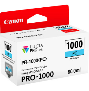 Canon PFI-1000PC cyan photo - Cartouche d'encre Canon d'origine (0550C001AA)