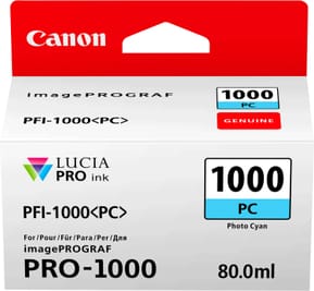 خرطوشة حبر Canon أصلية Canon PFI-1000PC سماوي فوتوغرافي (0550C001AA)