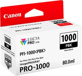 Canon PFI-1000PBK Noir photo - Cartouche d'encre Canon d'origine (0546C001AA) — image 2