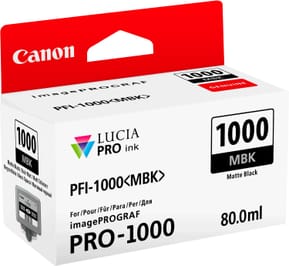 Canon PFI-1000MBK Noire mate - Cartouche d'encre Canon d'origine (0545C001AA) — image 2