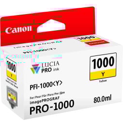 Canon PFI-1000Y Jaune - Cartouche d'encre Canon d'origine (0549C001AA)