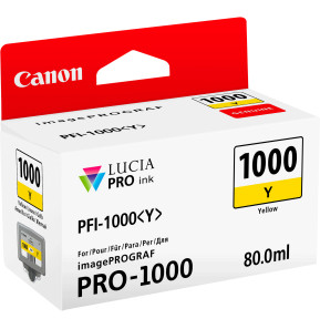 Canon PFI-1000Y Jaune - Cartouche d'encre Canon d'origine (0549C001AA)