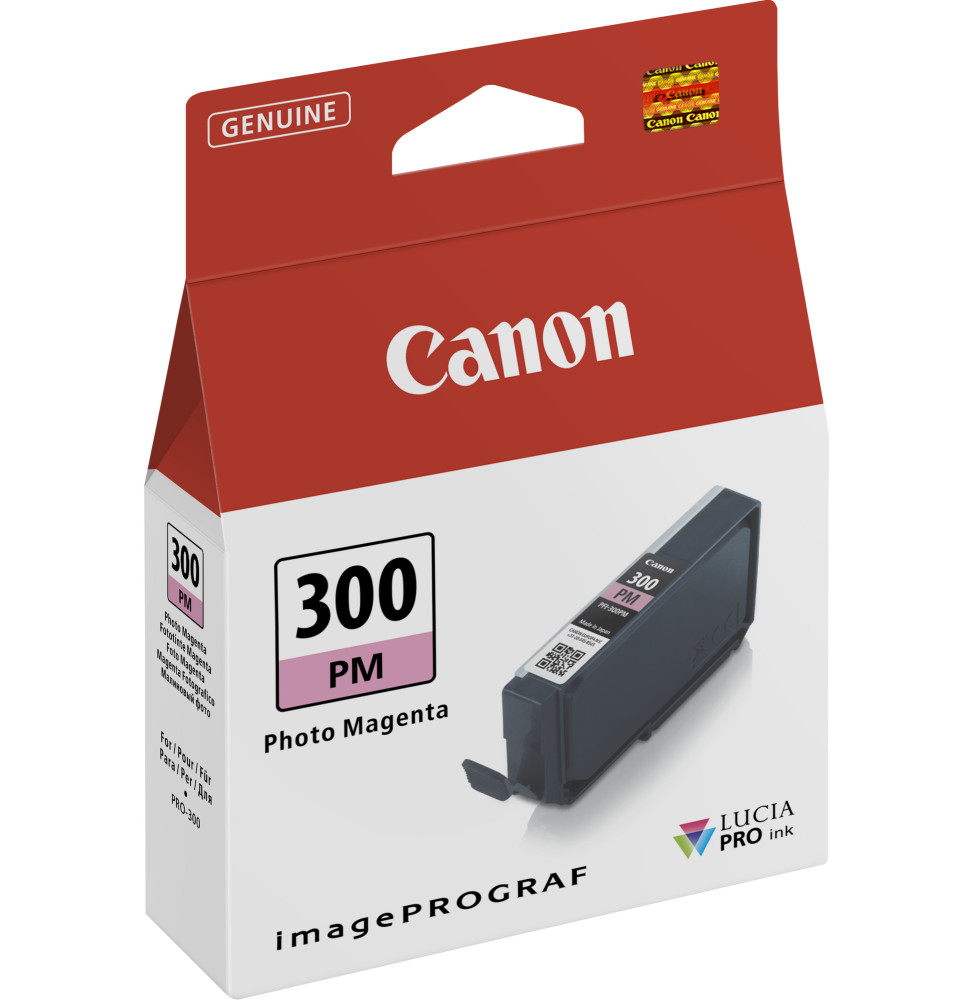 Canon PFI-300PM Magenta photo - Cartouche d'encre Canon d'origine (4198C001AA)