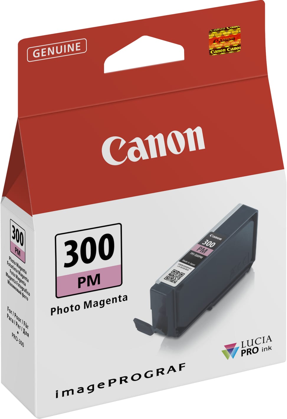 خرطوشة حبر Canon أصلية Canon PFI-300PM أرجواني فوتوغرافي (4198C001AA) — صورة 1