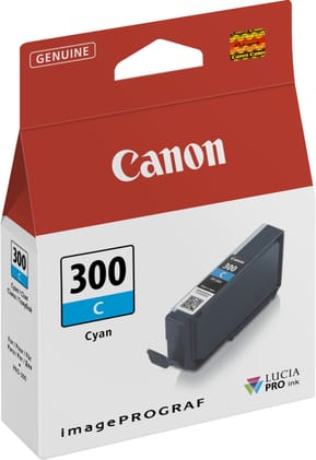 Canon PFI-300C Cyan - Cartouche d'encre Canon d'origine (4194C001AA)