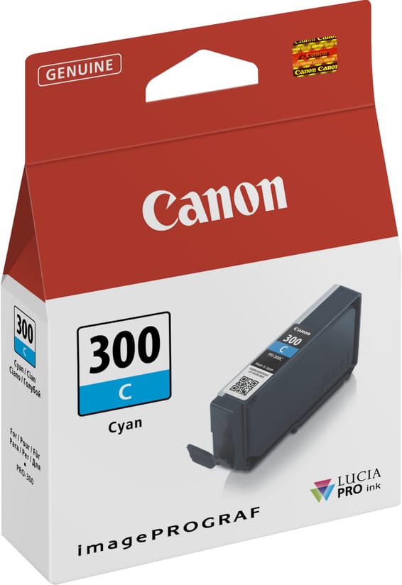 Canon PFI-300C Cyan - Cartouche d'encre Canon d'origine (4194C001AA)