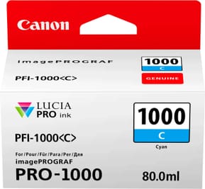 Canon PFI-1000C Cyan - Cartouche d'encre Canon d'origine (0547C001AA) — image 3