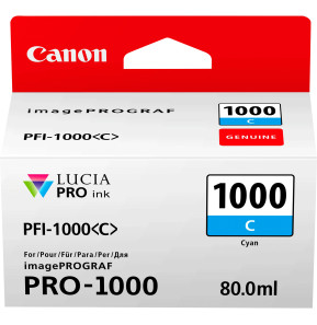 Canon PFI-1000C Cyan - Cartouche d'encre Canon d'origine (0547C001AA)